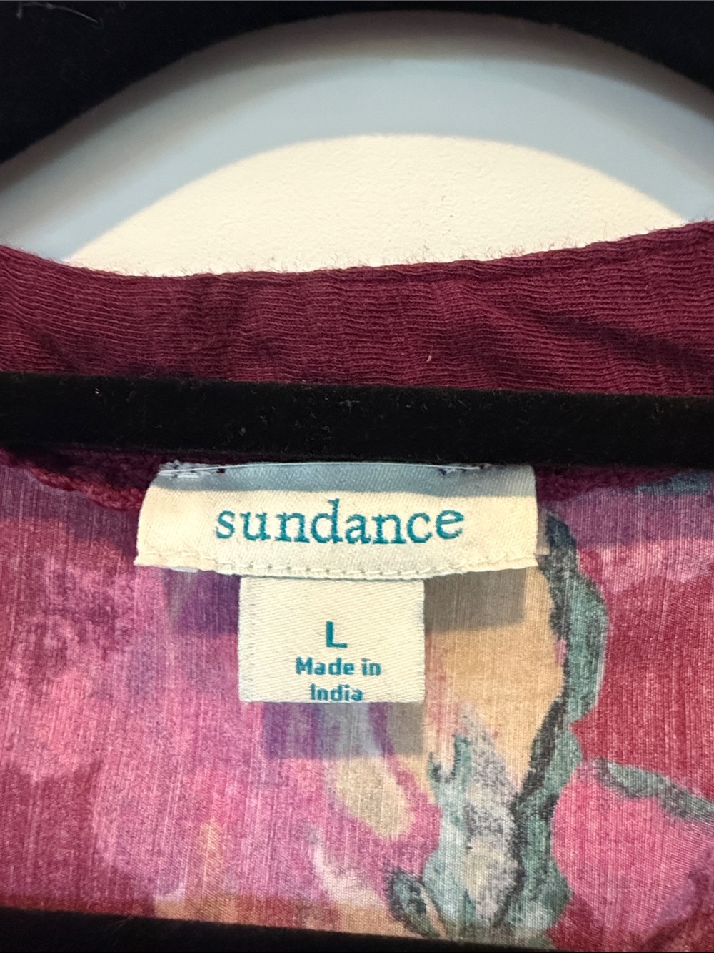 Sundance Berry Embroidered Boho Tunic with Colorful Printed Sleeves - Picture 2 of 5